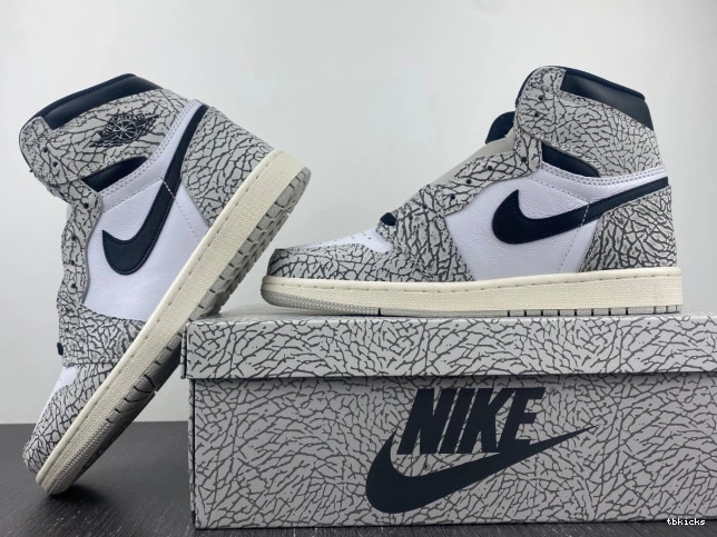Reps TBK DZ5485-052 Cement 1 High Air Jordan White OG 0821